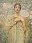 Thomas Wilmer Dewing Canvas Paintings - The Days detail
